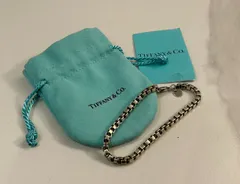 【美品】19.4cmTiffanyティファニー ベネチアン ブレスレット 925 TIFFANY&Co.】ティファニー ベネチアン ブレスレット