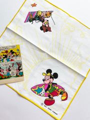 Mickey ｍouse vintage handkerchief   surfing　　yellow