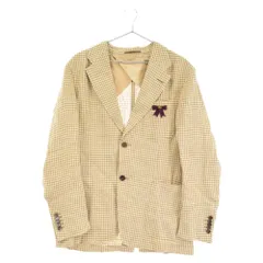 GUCCI (グッチ) Gingham Bridal Logo Front Button Blazers Jackets ギンガムブライダル ロゴフロントボタン ジャケット ブレザー ベージュ 703331 ZAE4Kのサムネイル