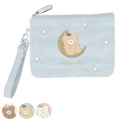 ポーチ ほっこりモコモカ デイリーポーチ 女の子 小物入れ （ ミニポーチ モコモカ 動物 くま カードケース パスケース カード入れ 定期入れ 小さめ かわいい 定期 カード パス ケース 小物収納 ストラップ付 通勤 通学 入学 ）