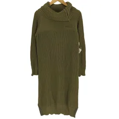 アヴィレックスベル AVIREX Belle ロゴ ワッペン タートルジップ ニット スリット ワンピース  レディース import：S 