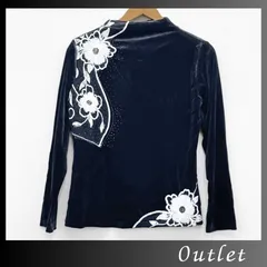 CAWAII　トップス　ブラック　ベロア　刺繡　ビジュ―　フォーマル　保温生地