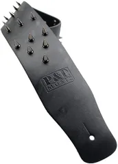 Laquest ラクエスト スタッズ レザー ギター ストラップ 革 アコースティック エレキ ベース ロック メタル V系( スパイクナットT)