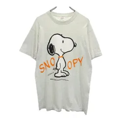 ピーナッツ 90s オールド USA製 SNOOPY 半袖 Tシャツ グレー系 PEANUTS メンズ 【中古】  【230701】