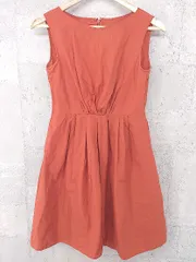 ◇ UNITED ARROWS　green label relaxing ノースリーブ 膝下丈 ワンピース 36 オレンジ *  【1002797483928】