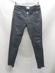 ◇ Ungrid アングリッド ダメージ加工　ストレッチ　パッチ　シンプル デニムパンツ サイズ25 グレー系 レディース E  【1303020022236】