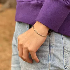 シルバーバングル ブレスレット メンズ レディース ネックレスも