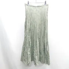 ◇ Θ GRL グレイル ロング プリーツ スカート サイズ M グリーン カーキ系 レディース E  【1409100031539】