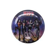 ハード・ロックバンド KISS 缶バッジ 90's レトロ 缶バッチ キッス ピンバッジ ピンバッチ ビンテージ Kiss brooch-3995