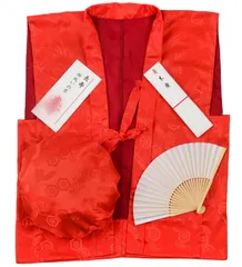 【特価商品】赤 プレゼント 単衣 赤いちゃんちゃんこ 長寿 男女兼用 お祝い お祝い 父の日 母の日 ちゃんちゃんこ ギフト 敬老の日 還暦 (赤)