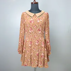 LIZ LISA リズリサ　花柄　長袖チュニック　ミニワンピース　サイズ0　総柄　ブラウス