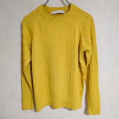 Spick and Span ケーブルニット レーヨンコットン 長袖 ニット イエロー レディース スピックアンドスパン【中古】4-0705M△