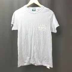◇ KAVU カブー シンプル ロゴプリント ラウンドネック 半袖 Tシャツ サイズSMALL ブルー メンズレディース E  【1308160025246】のサムネイル