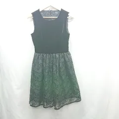 ◇ ⊂ UNIVERVAL MUSE ユニバーバル ミューズ ひざ丈 ワンピース サイズ表記なし ブラック レディース E  【1501230025751】