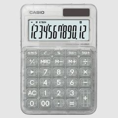 電卓　CASIO　カシオ　ミニジャストタイプ　限定　個性的　変わった　かわいい　かっこいい　クリア　スケルトン　MS-20UC-L-C