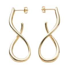 【ゴールド×ピアス】[Cream dot. クリームドット公式] ピアス レディース  金属アレルギー ニッケルフリー 大ぶり ニュアンス クロス 変形 立体 ヴィンテージ調 艶消し マット 大人 