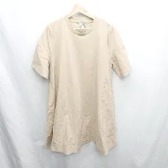 ◇ ⊂◎●未使用● COS コス 綿混合 半袖 膝丈 ワンピース サイズS ベージュ レディース E  【1411280012062】