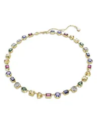 【送料無料】 スワロフスキー レディース ネックレス・チョーカー・ペンダントトップ アクセサリー Stilla Multicolor Mixed Cut Collar Necklace in Gold Tone 14.96