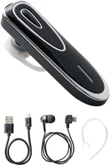 LUNAUTE 互換品LUNA ヘッドセット ワイヤレスイヤホン ヘッドホン(ブラック)