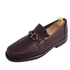 サルヴァトーレ フェラガモ Salvatore Ferragamo ローファー モカシン ガンチーニ金具 カーフレザー シューズ メンズ 6.5EE(24.5cm相当) ブラウンのサムネイル