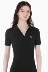 44 ／ 55 CK Calvin Klein(カルバ・ンクライン) リブアイ カラー ニット ワンピース