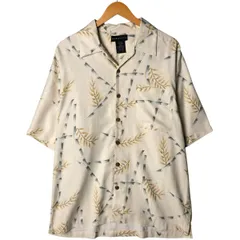 古着 バラクータ BARACUTA 総柄 竹柄 半袖 オープンカラー シルクシャツ ボックスシャツ メンズL相当/eaa580284のサムネイル