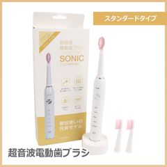 ★新品未開封★ 超音波電動歯ブラシ どこでも充電可 歯磨き 防水 スタンダード