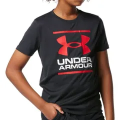 アンダーアーマー(UNDER ARMOUR) Tシャツ UAテック 半袖 Tシャツ&ショーツセット ボーイズ 1378275 ブラック/レッド YLサイズ