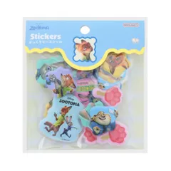 【メール便】ズートピア フレークシール ぷっくりピースシール Wave your buddy！ ブルー ディズニー サンスター文具 DECOシール デコレーション キャラクター グッズ 