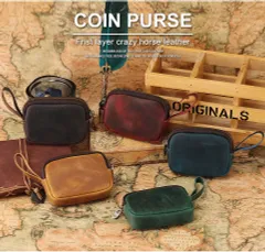 牛革小財布　男女兼用　小銭入れレザー　ミニ財布ミニポーチ　 コインケース コンパクト財布  ミニバッグ ポケット 小物入れ  イヤホンケース オシャレ 軽い