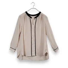 ロートレアモン カットソー トップス 長袖 リボンモチーフ ギャザー レディース 38サイズ ベージュ LAUTREAMONT セール 袖リボンモチーフトップス≪洗濯機で洗える≫ （カットソー