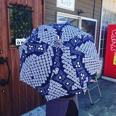 手作り日傘(ブルー紺)