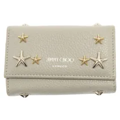 JIMMY CHOO (ジミーチュウ) NEPTUNE ネプチューン スタースタッズ付 ソフトグレイニー カーフレザーキーケース 101953 グレーのサムネイル