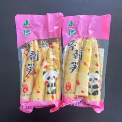 2点セット味付けたけのこ 手剥笋 調味竹笋　微辣（ピリ辛) コンパクト