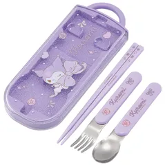 フォーク 抗菌 スプーン 加工 開けやすいスライド式 箸 日本製 トリオセット サンリオ お弁当 クロミ ビッグリボン 子供用 女の子 スケーター(Skater) TACC2AG