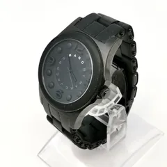 MARC BY MARC JACOBS 腕時計 クオーツ 文字盤黒 MBM2531　動作未確認品　ベゼル一部傷あり　管理番号KKVHAKO4