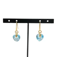 スタージュエリー STAR JEWELRY ハート フック ピアス K18YG 4.1g ブルー レディース【中古】