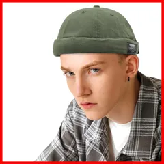 【特売】[Croogo] ロールキャップ 夏 ツバなし フィッシャーマンキャップ メンズ 洗った綿のキャップ サグキャップ 丸型 コットンキャップ 小顔効果 ワッチキャップ 春夏 無地 セーラー帽 個性 紳士帽子 ファション アウトドア