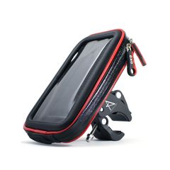 (アクアランド) AQUALAND スマホホルダー Sサイズ 防水 防塵 360度回転 落下防止ワイヤー付き iphone 強力固定 各種スマホ対応 マジックテープで調節 自転車 バイク スクーター 原付