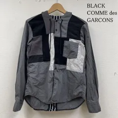ブラックコムデギャルソンフードシャツ コムデギャルソン COMME des GARCONS ダメージ加工 フードシャツ