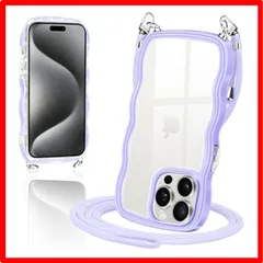 【匿名配送】 iPhone15 Pro Max_紫 iPhone15 Pro Max ケース ショルダー クリア TPU カバー iPhone15Pro Max