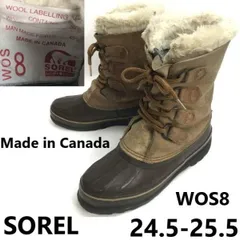 カナダ製/Vintage★SOREL/ソレル★ALPINE/本革/レザースノーブーツ【WOS8/24.5-25.0-25.5/茶】暖かインナーブーツ付き/Boots/Shoes◆bWB110-4<sale>