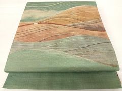 平和屋着物□極上 長羽織 扇面 枝菊紋 鬼しぼ縮緬 逸品 未使用