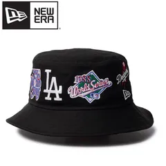 新品 NEWERA ニューエラ 正規品 バケットハット バケハ 帽子 ハット ロサンゼルス ドジャース LA ロゴ ワッペン パッチ 刺繍 ユニセックス メンズ レディース 黒 ブラック 14388518