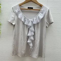 【Reflect】 リフレクト 半袖カットソー （M）ベージュ　シフォン　おしゃれ　キレイめ　清楚系