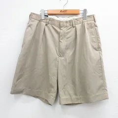 W34/古着 ラルフローレン ショート ブランド パンツ ショーツ メンズ 90s 茶 ブラウン 25jul02 中古 ボトムス 短パン ショーパン