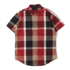 【美品】BLACK LABEL CRESTBRIDGE ブラック レーベル クレストブリッジ シャツ サイズ:M / オーバーチェック シアサッカー ボタンダウン 半袖 ドレス シャツ / マルチカラー / トップス カジュアルシャツ【メンズ】【中古】