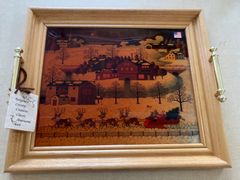 【新品・訳あり】CHARLES　WYSOCKI　チャールズ　ワイソッキー　絵画アンティークトレイ　アメリカ製Ⅲ