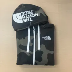 ◎ザノースフェイス THE NORTH FACE ノベルティリアビューフルジップフーディ パーカー ジップアップ カモ柄 迷彩 カーキ NT11957 M