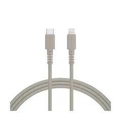 （まとめ） オウルテックMOTTERU C to Lightning シリコンケーブル ラテグレージュ 2m MOT-SCBCLG200-GY 1本 【×3セット】